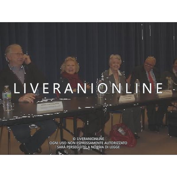 02-01-12 Cast members (L-R) John Larroquette. Candice Bergen. Angela Lansbury. James Earl Jones at a press conference for \'Gore Vidal\'s The Best Man\' at New 42nd Sreet Studios. 229 West 42nd St. Wednesday morning 02-01-12 © Aubrey Reuben - retna - photoshot - ag. aldo liverani sas italy only