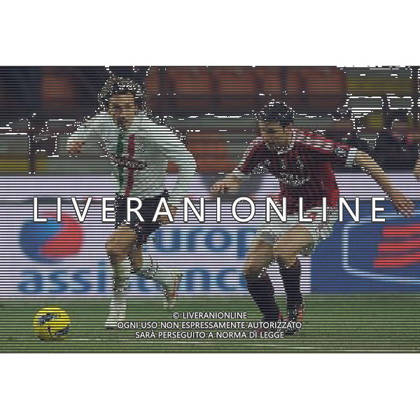 Coppa Italia TIM Cup 2011/2012 Semifinale Andata Milano - 08.02.2012 Milan-Juventus Nella Foto:pirlo-van bommel /Ph.Vitez-Ag. Aldo Liverani