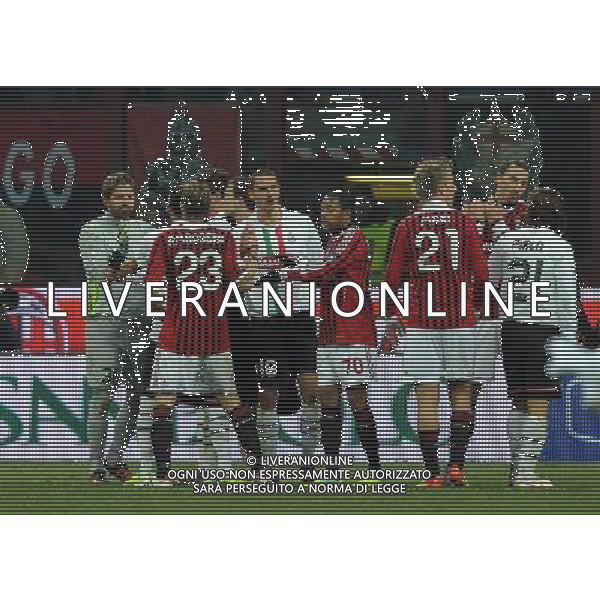 Coppa Italia TIM Cup 2011/2012 Semifinale Andata Milano - 08.02.2012 Milan-Juventus Nella Foto:discussioni a fine partita /Ph.Vitez-Ag. Aldo Liverani