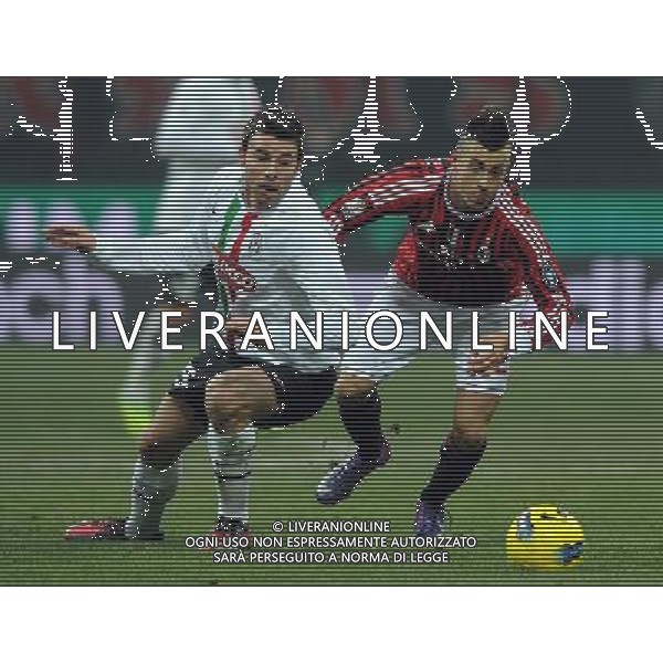Coppa Italia TIM Cup 2011/2012 Semifinale Andata Milano - 08.02.2012 Milan-Juventus Nella Foto:Andrea Barzagli-Stephan El Shaarawy /Ph.Vitez-Ag. Aldo Liverani