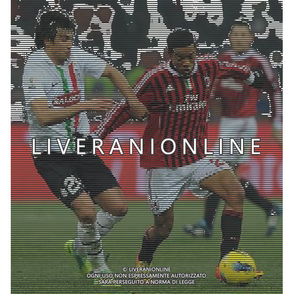 Coppa Italia TIM Cup 2011/2012 Semifinale Andata Milano - 08.02.2012 Milan-Juventus Nella Foto:Urby Emanuelson-Marcelo Estigarribia /Ph.Vitez-Ag. Aldo Liverani