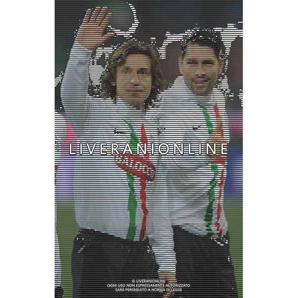 Coppa Italia TIM Cup 2011/2012 Semifinale Andata Milano - 08.02.2012 Milan-Juventus Nella Foto:Andrea Pirlo-Marco Borriello /Ph.Vitez-Ag. Aldo Liverani