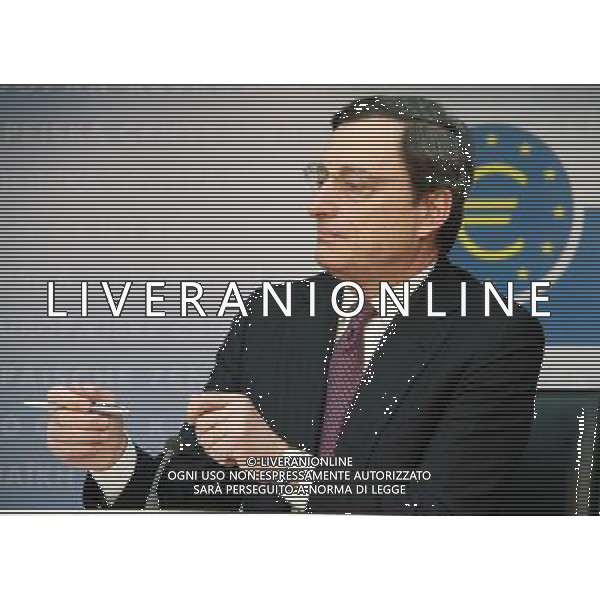 (120209) -- FRANKFURT, Feb. 9, 2012 () -- European Central Bank (ECB) President Mario Draghi attends a press conference in Frankfurt, Germany, on Feb. 9, 2012. The Frankfurt-based European Central Bank (ECB) on Thursday decided to keep its benchmark refinancing rate unchanged pending a major refinancing operation. (/Shen Zhengning) (nxl) ©PHOTOSHOT/AG ALDO LIVEWRANI SAS - ITALY ONLY