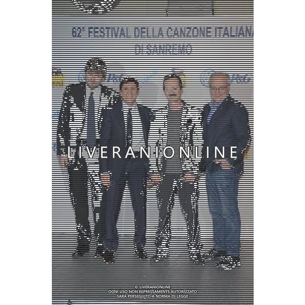 CONFERENZA STAMPA DEL 62mo FESTIVAL DELLA CANZONE DI SANREMO 2012 nella foto: Gianmarco MAZZI - Gianni MORANDI - Rocco PAPALEO - Mauro MAZZA © Aldo Gazzaniga - ag. aldo liverani sas