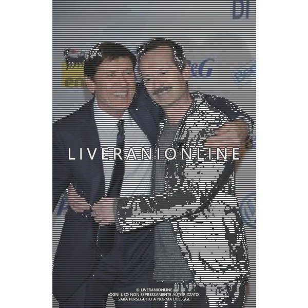 CONFERENZA STAMPA DEL 62mo FESTIVAL DELLA CANZONE DI SANREMO 2012 nella foto: Gianni MORANDI - Rocco PAPALEO © Aldo Gazzaniga - ag. aldo liverani sas