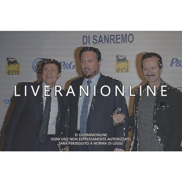 CONFERENZA STAMPA DEL 62mo FESTIVAL DELLA CANZONE DI SANREMO 2012 nella foto: Gianni MORANDI - Rocco PAPALEO © Aldo Gazzaniga - ag. aldo liverani sas