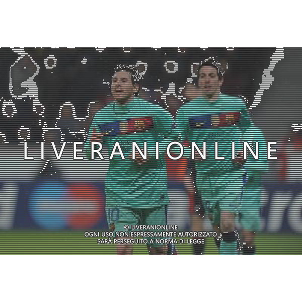 firo FuÃŸball,Fussball, 14.02.2012 Champions League Achtelfinale Hinspiel 2011/2012 Bayer Leverkusen - FC Barcelona 1:3 Jubel uMessi nach seinem Tor zum 3:1 Lionel Messi $worldrightsEs gelten unsere AGB, einsehbar auf www.firosportphoto.de copyright by firo sportphoto: Coesfelder Str.207 48249 DÃ¼lmen www.firosportphoto.de mail@firosportphoto.de (V o l k s b a n k B o c h u m - W i t t e n ) BLZ.: 430 601 29 Kt. Nr.: 341 117 100 Tel:Â  02594 - 9916004 Fax:Â 02594 - 9916005 Champions League, Bayer Leverkusen Barcellona 1-3 ©AG ALDO LIVERANI SAS - ITALY ONLY *** Local Caption *** .