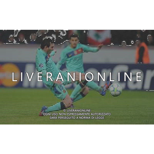 firo FuÃŸball,Fussball, 14.02.2012 Champions League Achtelfinale Hinspiel 2011/2012 Bayer Leverkusen - FC Barcelona 1:3 Tor zum 3:1 Lionel Messi $worldrightsEs gelten unsere AGB, einsehbar auf www.firosportphoto.de copyright by firo sportphoto: Coesfelder Str.207 48249 DÃ¼lmen www.firosportphoto.de mail@firosportphoto.de (V o l k s b a n k B o c h u m - W i t t e n ) BLZ.: 430 601 29 Kt. Nr.: 341 117 100 Tel:Â  02594 - 9916004 Fax:Â 02594 - 9916005 Champions League, Bayer Leverkusen Barcellona 1-3 ©AG ALDO LIVERANI SAS - ITALY ONLY *** Local Caption *** .