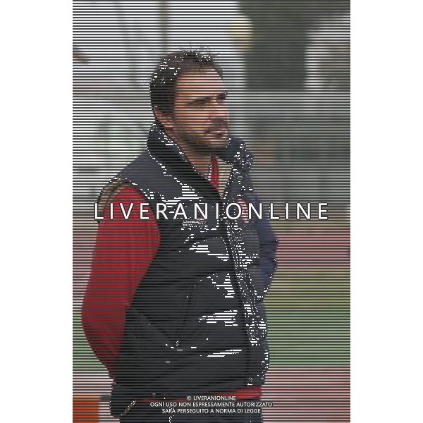 04-12-11 Rimini - Calcio Rimini vs Montichiari - l\'allenatore luca d\'angelo contesta l\'arbitro - photo Petrangeli AG ALDO LIVERANI S A S ONLY ITALY