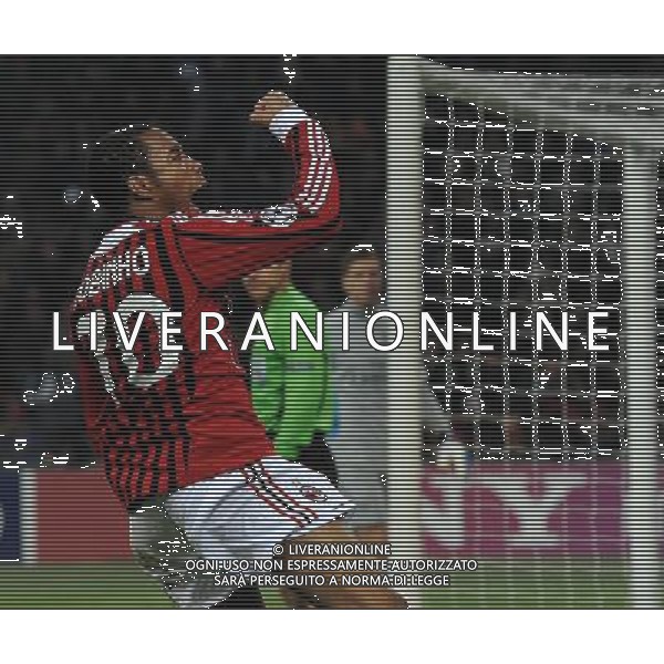 UEFA Champions League 2011/2012 Ottavi di Finale Andata Milano - 15.02.2012 Milan-Arsenal Nella Foto:robinho esulta secondo gol /Ph.Vitez-Ag. Aldo Liverani