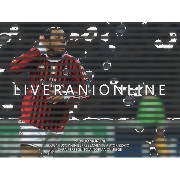 UEFA Champions League 2011/2012 Ottavi di Finale Andata Milano - 15.02.2012 Milan-Arsenal Nella Foto:robinho esulta secondo gol /Ph.Vitez-Ag. Aldo Liverani