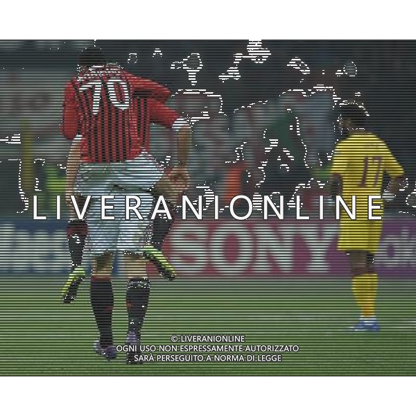 UEFA Champions League 2011/2012 Ottavi di Finale Andata Milano - 15.02.2012 Milan-Arsenal Nella Foto:robinho esulta secondo gol con ibrahimovic /Ph.Vitez-Ag. Aldo Liverani