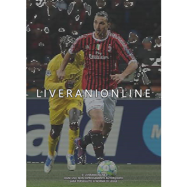 UEFA Champions League 2011/2012 Ottavi di Finale Andata Milano - 15.02.2012 Milan-Arsenal Nella Foto:ibrahimovic zlatan /Ph.Vitez-Ag. Aldo Liverani