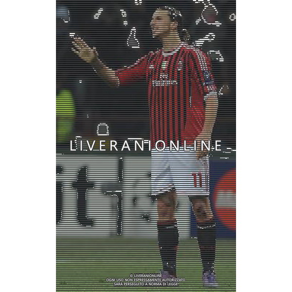 UEFA Champions League 2011/2012 Ottavi di Finale Andata Milano - 15.02.2012 Milan-Arsenal Nella Foto:Zlatan Ibrahimovic /Ph.Vitez-Ag. Aldo Liverani