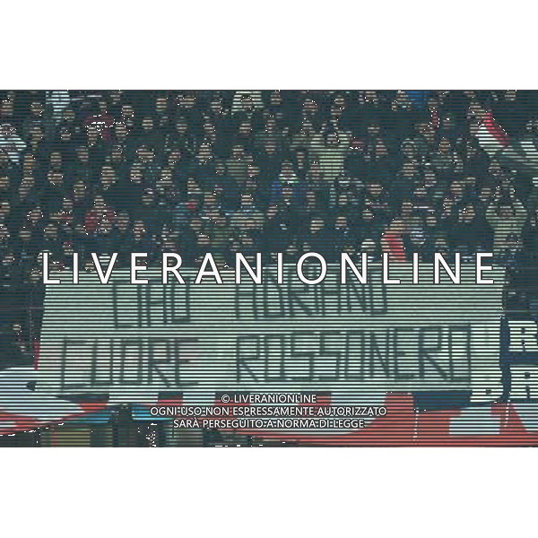 UEFA Champions League - Ottavi di finale gara di andata Milano 15-02-2012 Milan - Arsenal nella foto: striscione dei tifosi della curva sud foto Roberto Garavaglia - ag. Aldo Liverani sas