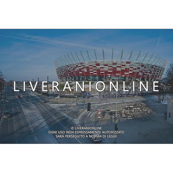 WARSZAWA 28/01/2012 STADION NARODWY , WIDOK , MURATOR , ILUSTARCJA RAFAL MESZKA / NEWSPIX.PL --- Newspix.pl EDIZIONE EUROPEI 2012 UCRAINA POLONIA CALCIO STADI AG ALDO LIVERANI SAS - ITALY ONLY - *** Local Caption *** _