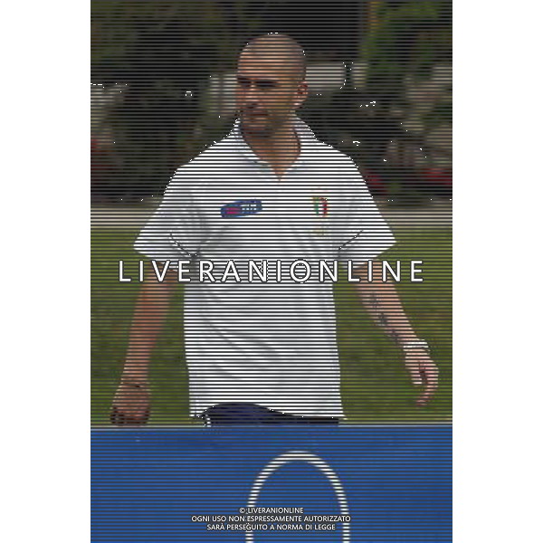 Coverciano, ( Firenze ) Tatuaggi dei giocatori della Nazionale in ritiro Nella foto: Di Vaio Marco Ph Gianni Nucci / Aldo Liverani