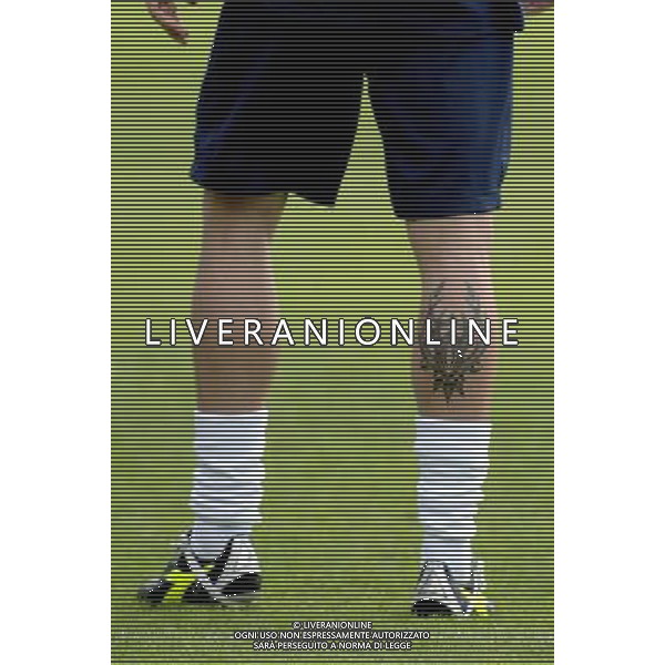 Coverciano, ( Firenze ) Tatuaggi dei giocatori della Nazionale in ritiro Nella foto: Oddo Massimo Ph Gianni Nucci / Aldo Liverani