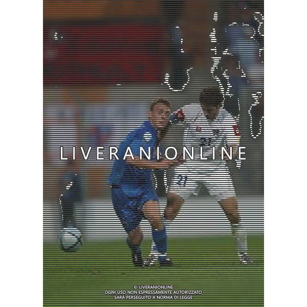 BOCHUM (GERMANIA) 08/06/2004 ITALIA-SERBIA UNDER 21 FINALE CAMPIONATO EUROPEO NELLA FOTO DANIELE DE ROSSI E ZALOVIC FOTO FILIPPO VENEZIA/AGENZIA ALDO LIVERANI