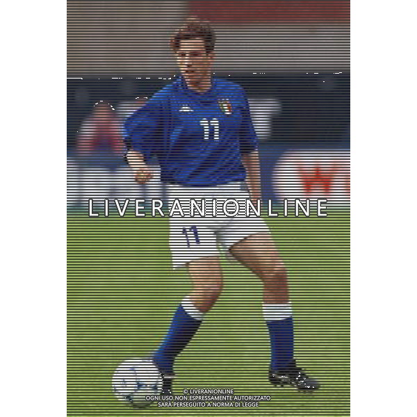ITALIA NAZIONALE DI CALCIO 2000 NELLA FOTO DI FRANCESCO EUSEBIO FOTO ALDO LIVERANI