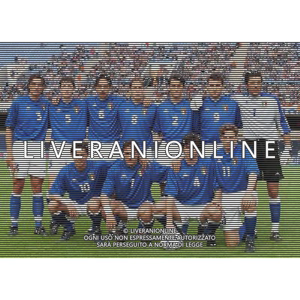 ITALIA NAZIONALE DI CALCIO 2000 NELLA FOTO FORMAZIONE ITALIA FOTO ALDO LIVERANI