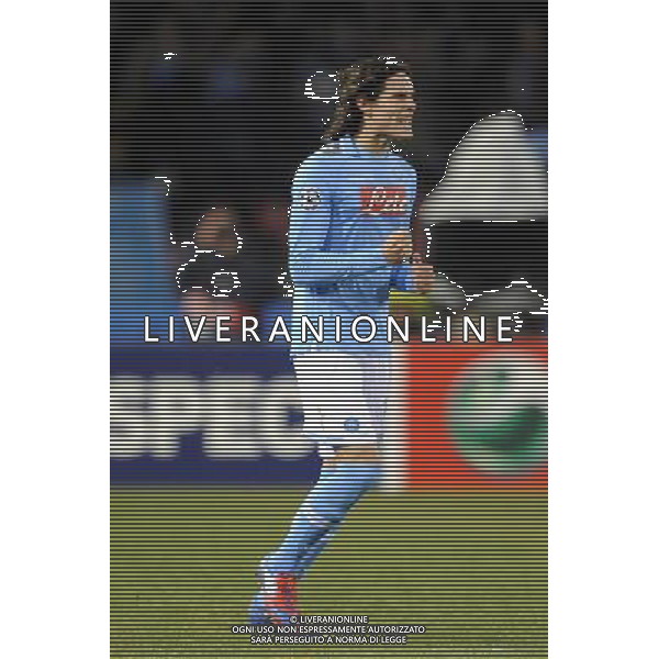 Napoli - 21/02/2012 - Stadio San Paolo - Uefa Champions League 2011/2012 - Ottavi di finale andata - Napoli vs Chelsea - nella foto: l\'esultanza dopo il gol di edinson cavani Œ© Fabrizio Corradetti - Ag. Aldo Liverani sas