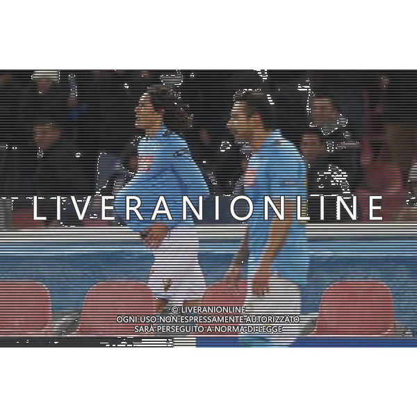 NAPOLI - CHELSEA CHAMPIONS LEAGUE 21/02/2012 NELLA FOTO: ESULTANZA DOPO IL GOL DI EDINSON CAVANI ©MOSCA/AGENZIA ALDO LIVERANI SAS