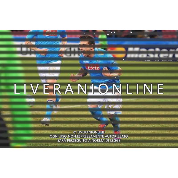NAPOLI - CHELSEA CHAMPIONS LEAGUE 21/02/2012 NELLA FOTO: ESULTANZA DOPO IL SECONDO GOL DI EZEQUIEL LAVEZZI ©MOSCA/AGENZIA ALDO LIVERANI SAS