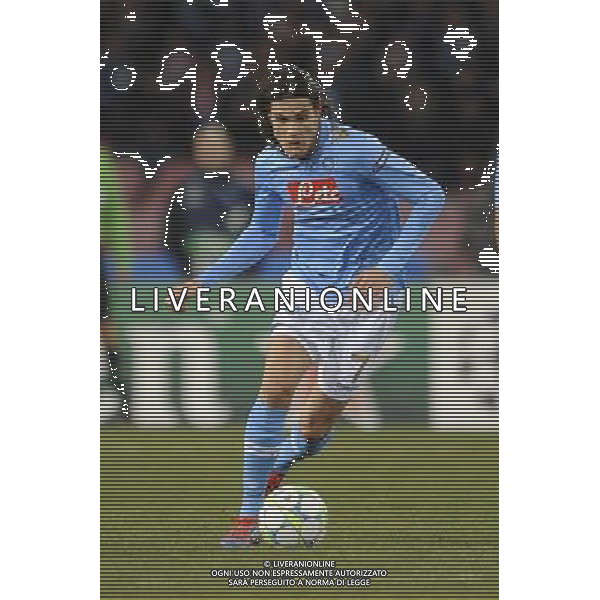 Napoli - 21/02/2012 - Stadio San Paolo - Uefa Champions League 2011/2012 - Ottavi di finale andata - Napoli vs Chelsea - nella foto: Edinson Cavani å© Fabrizio Corradetti - Ag. Aldo Liverani sas