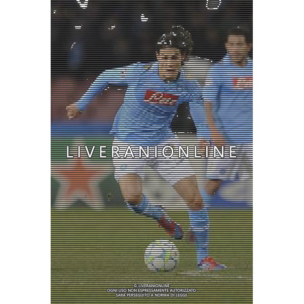 Napoli - 21/02/2012 - Stadio San Paolo - Uefa Champions League 2011/2012 - Ottavi di finale andata - Napoli vs Chelsea - nella foto: Edinson Cavani å© Fabrizio Corradetti - Ag. Aldo Liverani sas