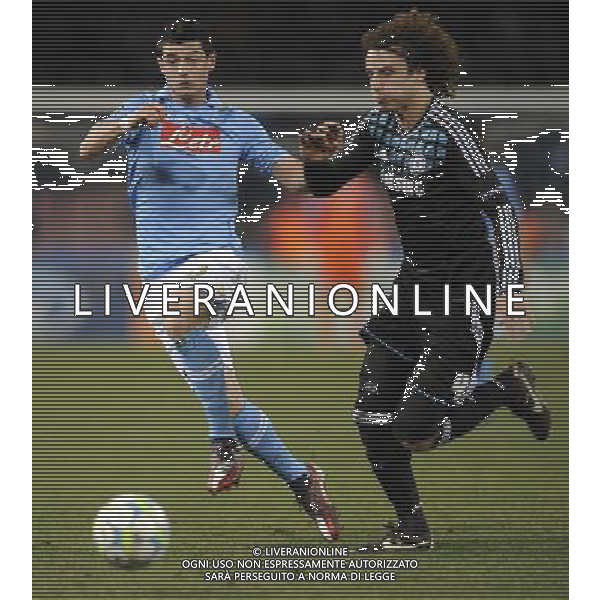 Napoli - 21/02/2012 - Stadio San Paolo - Uefa Champions League 2011/2012 - Ottavi di finale andata - Napoli vs Chelsea - nella foto: Blerim Dzemaili e David Luiz å© Fabrizio Corradetti - Ag. Aldo Liverani sas