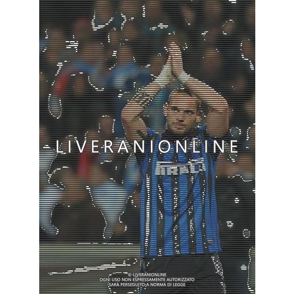 UEFA Champions League 2011/2012 Ottavi di Finale Andata Marsiglia (Francia) - 22.02.2012 Olympique Marsiglia-Inter Nella Foto:Sneijder Wesley /Ph.Vitez-Ag. Aldo Liverani