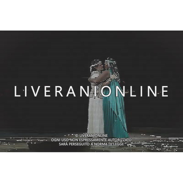 The full dress rehearsal of Stephen Medcalf\'s new production of Verdi\'s opera \'Aida\' at the Royal Albert Hall in London on February 22, 2012. Running from February 23 to March 11, the production features 120 cast members and will vividly recreate a world of eternal love set within the ruins of ancient Egypt. An international cast will be accompanied by the Royal Philharmonic Orchestra, conducted by Andrew Greenwood. /AG ALDO LIVERANI SAS - ITALY ONLY -