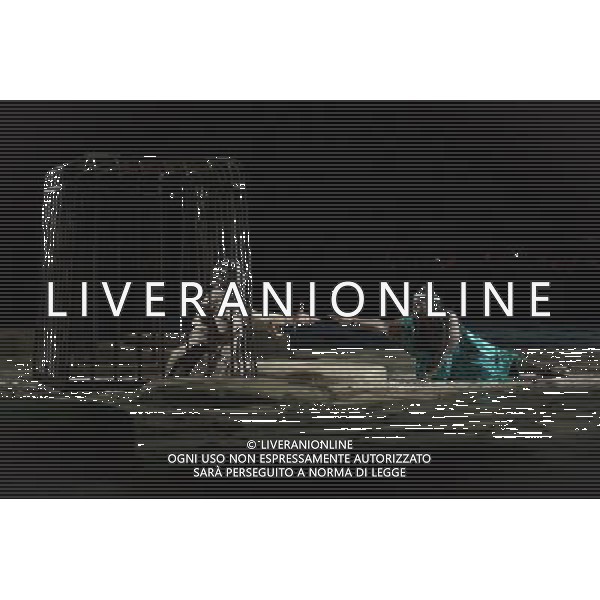 The full dress rehearsal of Stephen Medcalf\'s new production of Verdi\'s opera \'Aida\' at the Royal Albert Hall in London on February 22, 2012. Running from February 23 to March 11, the production features 120 cast members and will vividly recreate a world of eternal love set within the ruins of ancient Egypt. An international cast will be accompanied by the Royal Philharmonic Orchestra, conducted by Andrew Greenwood. /AG ALDO LIVERANI SAS - ITALY ONLY -