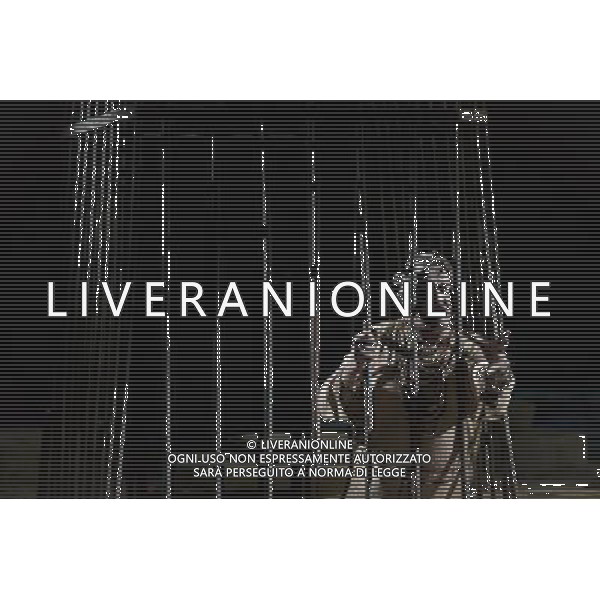 The full dress rehearsal of Stephen Medcalf\'s new production of Verdi\'s opera \'Aida\' at the Royal Albert Hall in London on February 22, 2012. Running from February 23 to March 11, the production features 120 cast members and will vividly recreate a world of eternal love set within the ruins of ancient Egypt. An international cast will be accompanied by the Royal Philharmonic Orchestra, conducted by Andrew Greenwood. /AG ALDO LIVERANI SAS - ITALY ONLY -