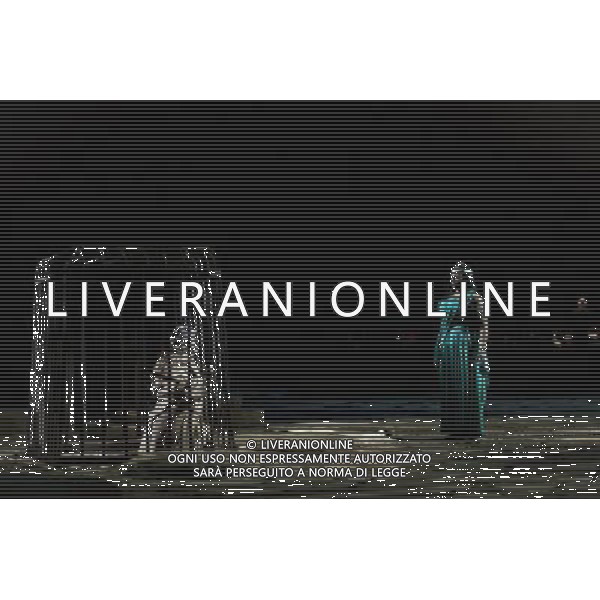 The full dress rehearsal of Stephen Medcalf\'s new production of Verdi\'s opera \'Aida\' at the Royal Albert Hall in London on February 22, 2012. Running from February 23 to March 11, the production features 120 cast members and will vividly recreate a world of eternal love set within the ruins of ancient Egypt. An international cast will be accompanied by the Royal Philharmonic Orchestra, conducted by Andrew Greenwood. /AG ALDO LIVERANI SAS - ITALY ONLY -