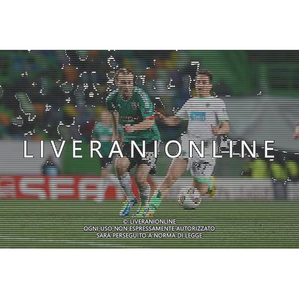 23.02.2012 LIZBONA STADION ESTADIO JOSE ALVALADE, (PORTUGAL, LISBON ESTADIO JOSE ALVALANDE), PILKA NOZNA (FOOTBALL), LIGA EUROPY UEFA - 1/16FINAüU MECZ REWANZOWY (EUROPEAN LEAGUE 1/16 FINAL SECOND GAME) , MECZ SPORTING LIZBONA - LEGIA WARSZAWA (GAME SPORTING LISBON-LEGIA WARSAW) NZ DANJEL LJUBOJA FOTO LUKASZ GROCHALA/CYFRASPORT / NEWSPIX.PL --- Newspix.pl /AG ALDO LIVERANI SAS - ITALY ONLY - *** Local Caption *** .