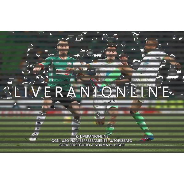 23.02.2012 LIZBONA STADION ESTADIO JOSE ALVALADE, (PORTUGAL, LISBON ESTADIO JOSE ALVALANDE), PILKA NOZNA (FOOTBALL), LIGA EUROPY UEFA - 1/16FINAüU MECZ REWANZOWY (EUROPEAN LEAGUE 1/16 FINAL SECOND GAME) , MECZ SPORTING LIZBONA - LEGIA WARSZAWA (GAME SPORTING LISBON-LEGIA WARSAW) NZ JAKUB WAWRZYNIAK FOTO LUKASZ GROCHALA/CYFRASPORT / NEWSPIX.PL --- Newspix.pl /AG ALDO LIVERANI SAS - ITALY ONLY - *** Local Caption *** .