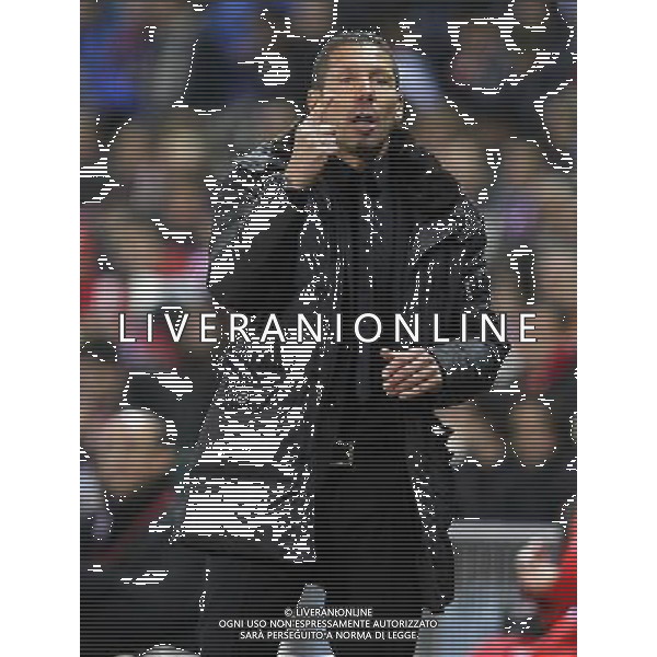 Atletico de Madrid\'s coach Diego Pablo Simeone during Europa League match.February 23,2012. (ALTERPHOTOS/Acero) /AG ALDO LIVERANI SAS - ITALY ONLY -