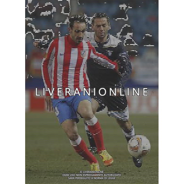 Madrid (23/02/2012) UEFA Europa League. Atletico de Madrid- S.S. Lazio Juanfran, Hernanes. ©Alex Cid-Fuentes/ALFAQUI /AG ALDO LIVERANI SAS - ITALY ONLY -