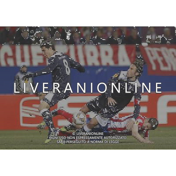 Madrid (23/02/2012) UEFA Europa League. Atletico de Madrid- S.S. Lazio Hernanes, Mauri, Gabi. ©Alex Cid-Fuentes/ALFAQUI /AG ALDO LIVERANI SAS - ITALY ONLY -