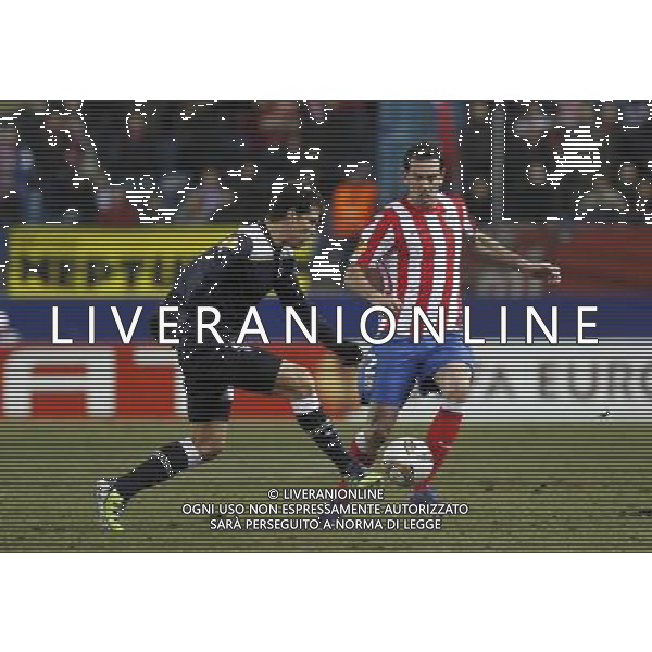 Madrid (23/02/2012) UEFA Europa League. Atletico de Madrid- S.S. Lazio Hernanes, Godin. ©Alex Cid-Fuentes/ALFAQUI /AG ALDO LIVERANI SAS - ITALY ONLY -