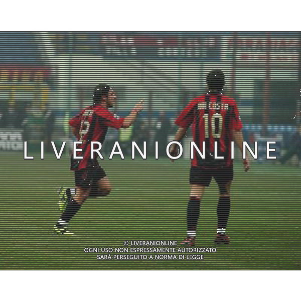 MILANO,12-01-05-DFP/FOTO GIORGIO RAVEZZANI COPPA ITALIA[ MILAN-PALERMO: ESULTANZA CRISTIAN BROCCHI AG ALDO LIVERANI SAS