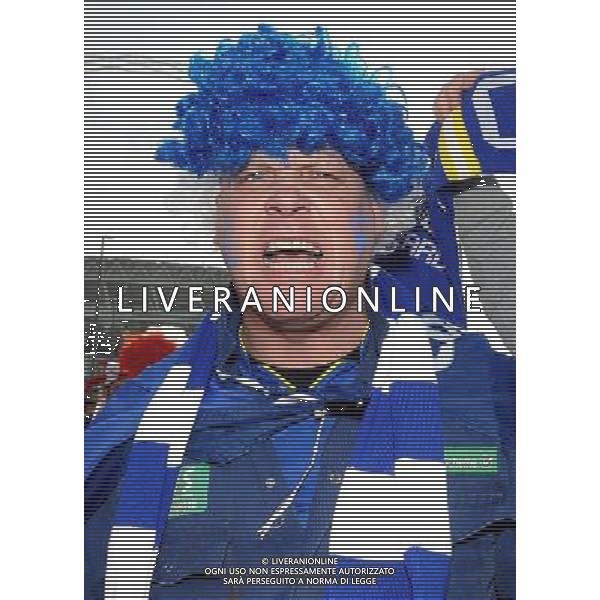 Cardiff City fans enjoying the atmosphere on Wembley way Football - Carling Cup Final - Cardiff City v Liverpool - Sunday 26 February 2012 - Wembley Stadium - London å© CameraSport - 43 Linden Ave. Countesthorpe. Leicester. England. LE8 5PG - Tel: +44 (0) 116 277 4147 - admin@camerasport.com - www.camerasport.com AG ALDO LIVERANI S A S ONLY ITALY