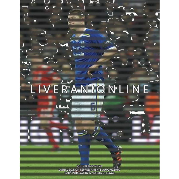 Cardiff City\'s Anthony Gerrard distraught after missing the penalty that gave Liverpool the win Football - Carling Cup Final - Cardiff City v Liverpool - Sunday 26 February 2012 - Wembley Stadium - London å© CameraSport - 43 Linden Ave. Countesthorpe. Leicester. England. LE8 5PG - Tel: +44 (0) 116 277 4147 - admin@camerasport.com - www.camerasport.com AG ALDO LIVERANI S A S ONLY ITALY