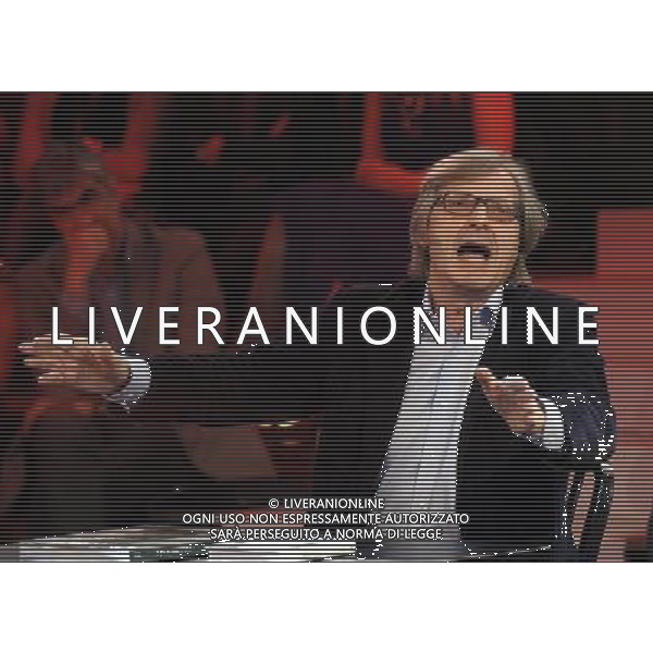 COLOGNO M.se (MI) 25/2/2012 STUDI MEDIASET TRASMISSIONE TELEVISIVA: -CHIAMBRETTI SUNDAY NIGHT SHOW- NELLA FOTO VITTORIO SGARBI FOTO ROMANO/AG ALDO LIVERANI 
