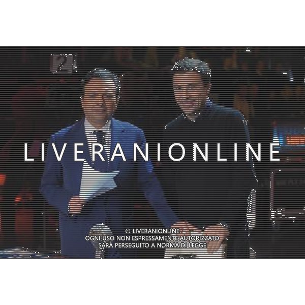 COLOGNO M.se (MI) 25/2/2012 STUDI MEDIASET TRASMISSIONE TELEVISIVA: -CHIAMBRETTI SUNDAY NIGHT SHOW- NELLA FOTO ITALO BOCCHINO E PIERO CHIAMBRETTI FOTO ROMANO/AG ALDO LIVERANI 