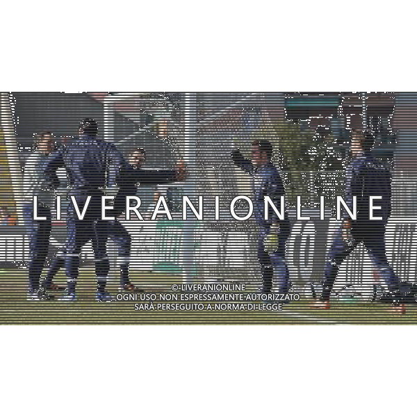 Raduno Nazionale Italiana a Genova Genova - 27.02.2012 Allenamento Nella Foto:prandelli parla a buffon,viviano,sirigu e de sanctis /Ph.Vitez-Ag. Aldo Liverani