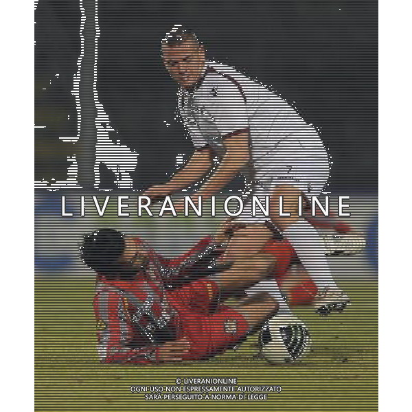 Lega Pro 1å¡ Divisione Girone B 2011/2012 24å¡Giornata Cremona - 27.02.2012 Cremonese-Trapani Nella Foto:barraco dario-minelli mauro /Ph.Vitez-Ag. Aldo Liverani
