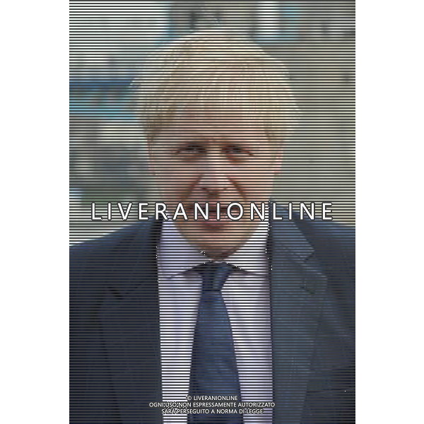 Mayor Boris Johnson watches the 11ft Olympic Rings go down the Thames and under Tower Bridge by City Hall today 28th February 2012 to let the general public know that there is only 150 days left until the Olympic Games begin in London, picture by Marc Larkin/ /PHOTOSHOT/AG ALDO LIVERANI SAS - ITALY ONLY -